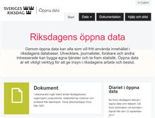 Tablet Screenshot of data.riksdagen.se